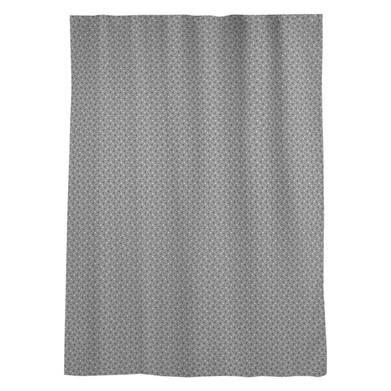 Panneau de rideau simple avec passe-tringle en treillis hexagonal Leffel, Gris cendré