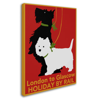 « london to glascow i », affiche rétro sur toile tendue