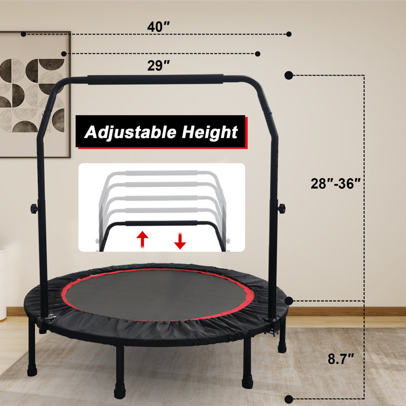 Mini-trampoline 40 "pliable 660lbs