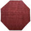 Tapis écologiques en laine nouée à la main de style tissé à la main Manns - Octogone, couleur rouge foncé, conception unie unie, tapis épais antidérapants faits à la main pour salon, chambre à coucher-428402373