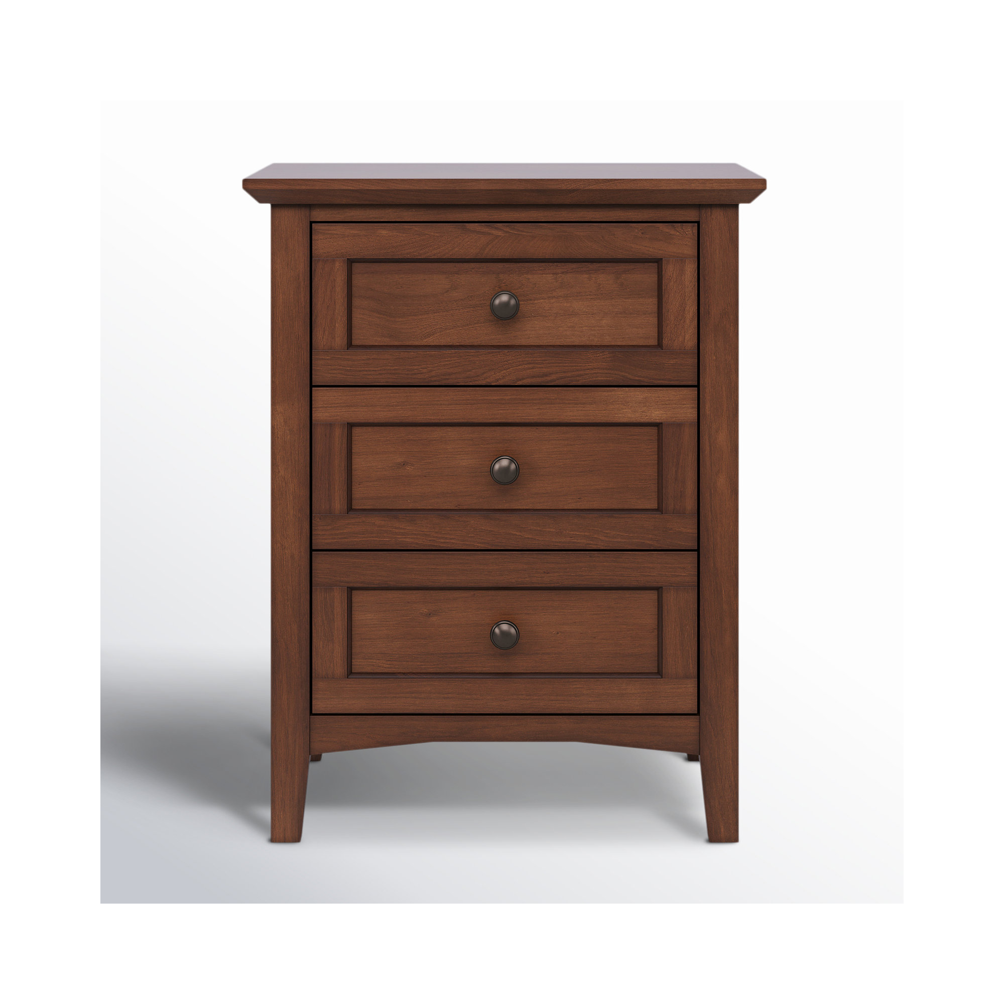 Renee 3 - Drawer Nightstand, Dark Mocha
