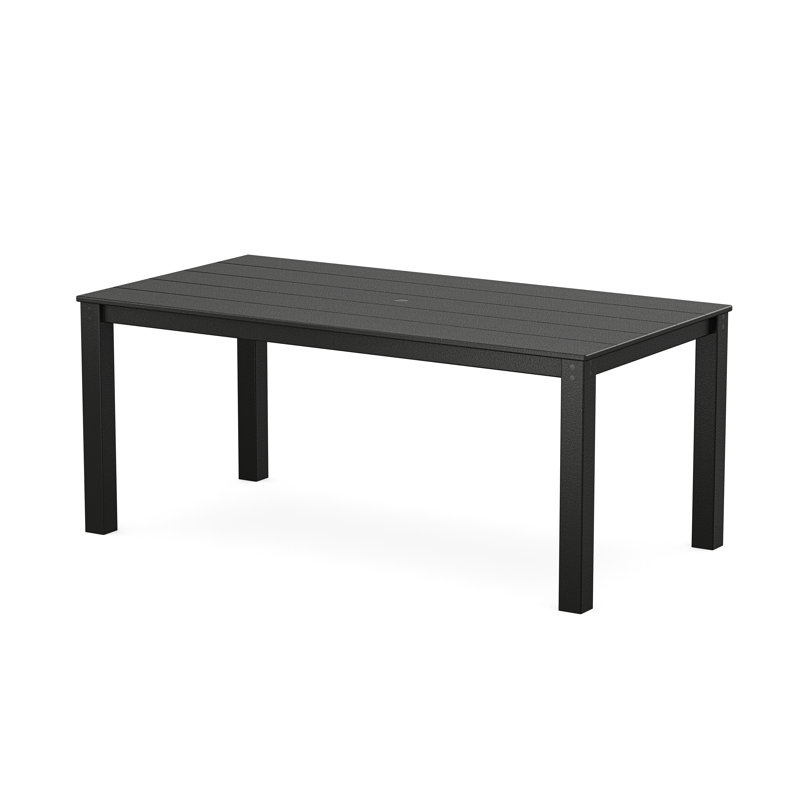 POLYWOOD® Tables 72" Patio Dining Table, Charcoal Black