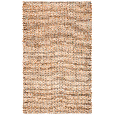 Tapis de couleur unie en fibre de jute tissé à la main Debroh