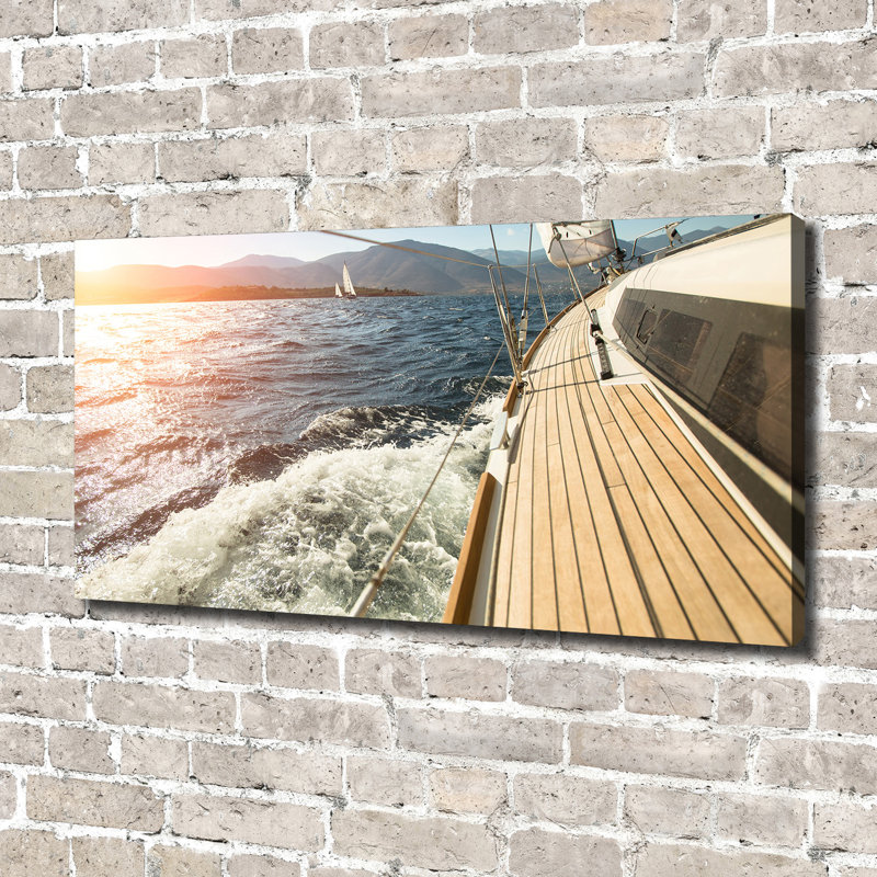 Sailboat in the Sea 1 Piece Wrapped Canvas Wall Art