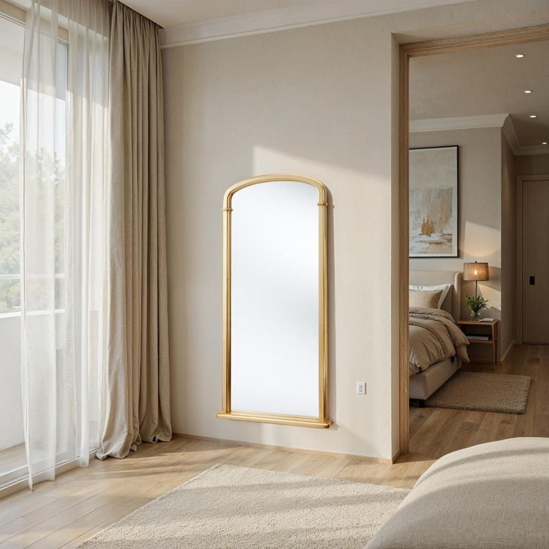 Refined Tall Georgian Mirror, Gold