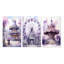 "Carrousel de la grande roue mauve" - 3 pièces sur toile-1801640118-1801640117