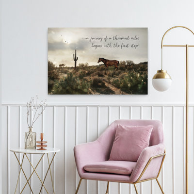 «A Journey Of A Mille Miles», art contemporain de cheval de cactus contemporain