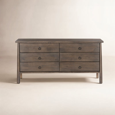 Freddie 6 Drawer Dresser-Brown