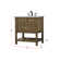 Denton 30'' Single Bathroom Vanity with Marble Top