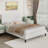 Bed Frame with Headboard, Upholstered Platform Bed with Button Tufted Desigh-93033532-93033533