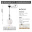Lustre suspendu en verre clair Belinda