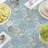 Rectangular Tablecloth, 100% Cotton, 52X104", Blue Paisley-1108347944