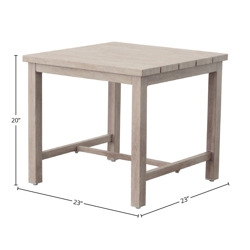 Square Metal Outdoor Side Table , 22.36'' in. W 22.36'' in. D