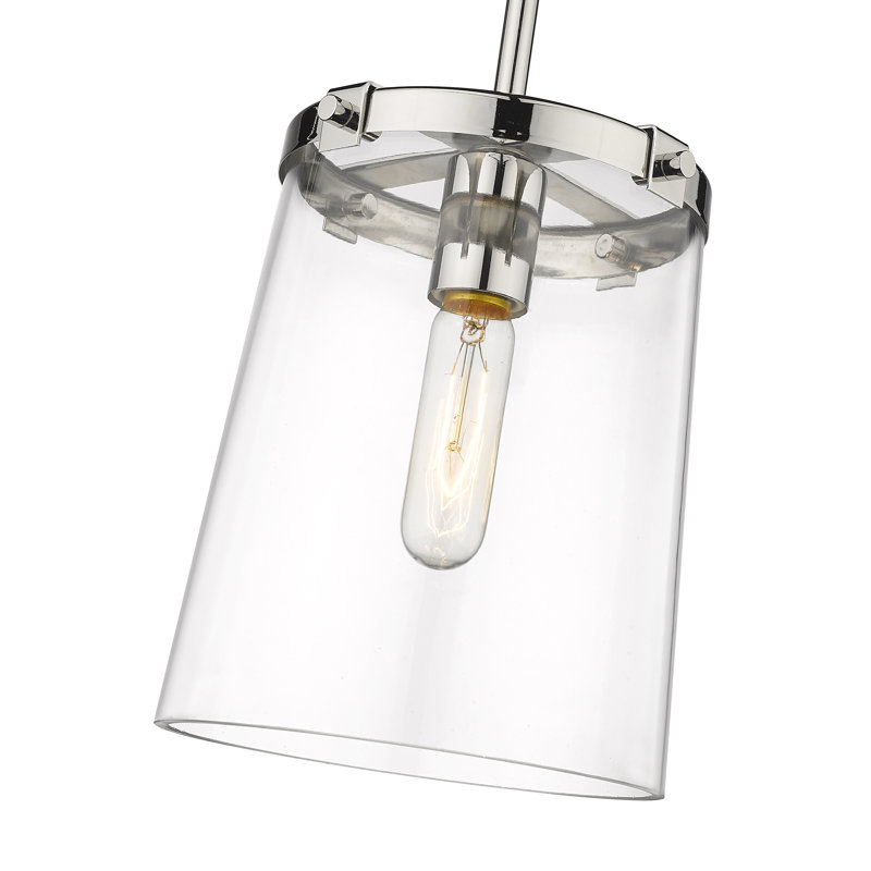 Seden 1 - Light Single Pendant, Polished Nickel, 92" H x 7.5" W x 7.5" D