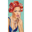 " Pin Up Girl With Curlers " on-98694482