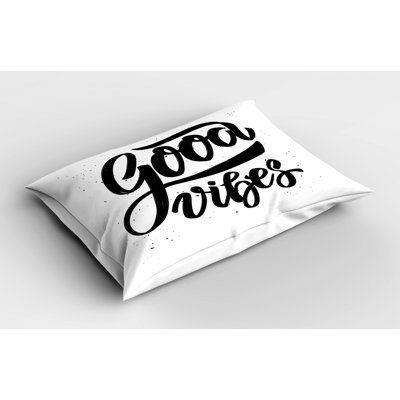 Black/White Poyester Microfiber Piece Sham