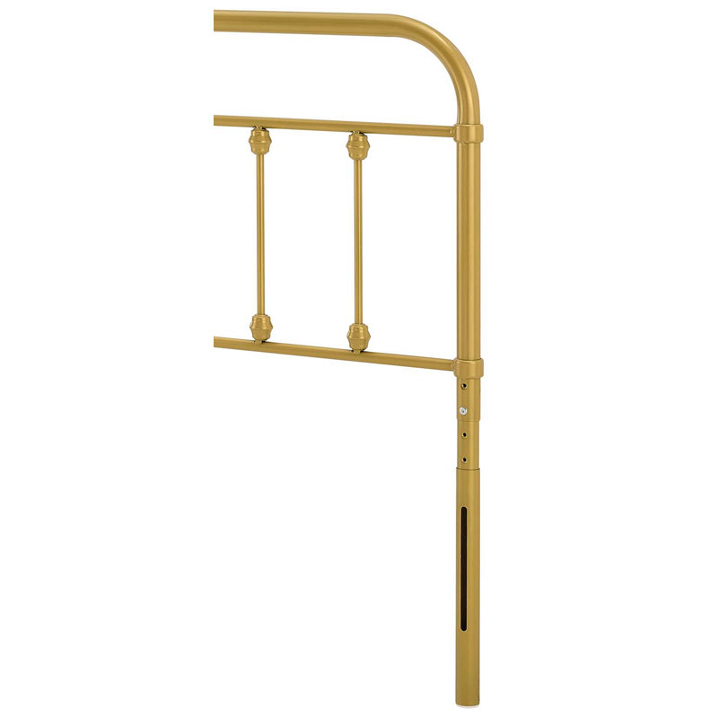 Ellen Classic Metal Headboard, Twin, Gold