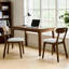 Ensemble de 2 chaises de salle à manger modernes en bois massif de style Mid-Century avec coussin rembourré, dossier incurvé et repose-pieds réglables