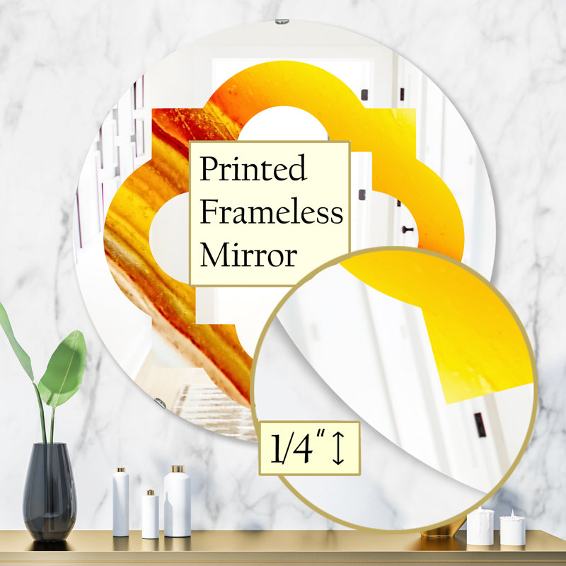 Miroir mural éclectique sans cadre, 31,5 po x 31,5 po