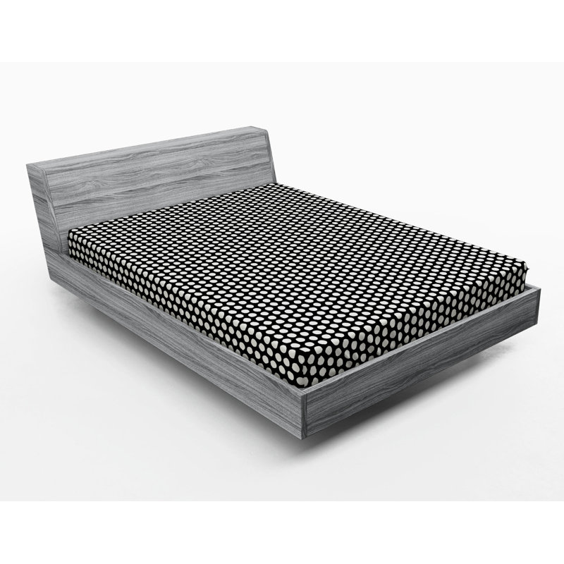 Microfiber Polka Dots Fitted Sheet, Queen Fitted Sheet