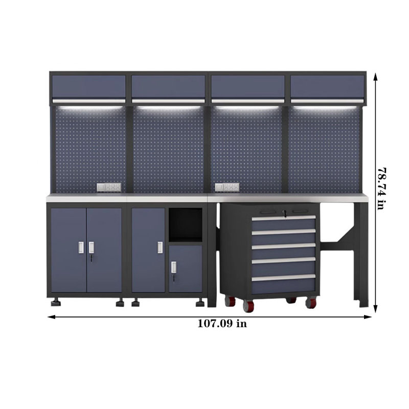 Workshop garage complete storage system set