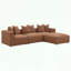 Repose-pieds carré en terre cuite chaude-546773168