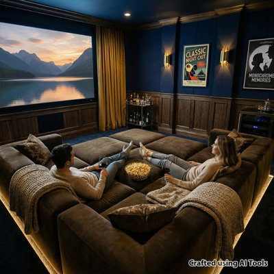 Modern Oversized 9-Piece Modular Pit Sectional Sofa, U-Shaped Performance Velvet, Deep Seating