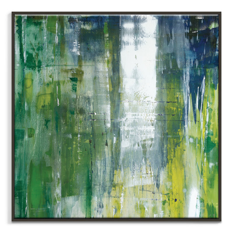Sally Adams - Painting on Canvas, 41cm H x 41cm W, Black Floater Frame