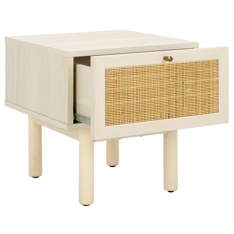 Angeliana 15.35'' W Nightstand, Bleached White