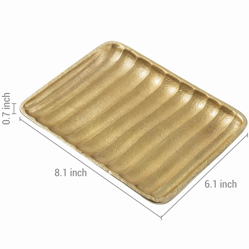 Plateau à bijoux pour salle de bain en aluminium Ahnna