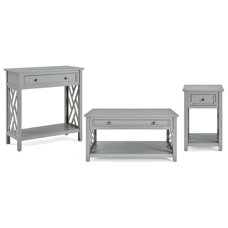 3 - Piece Living Room Table Set, Grey