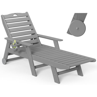 Outdoor Chaise Lounge Hdpe Reclining Chair