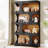 71" H X 39.37" W Tall Bookcase, 4-Tier S-Shaped Bookshelf-577478405