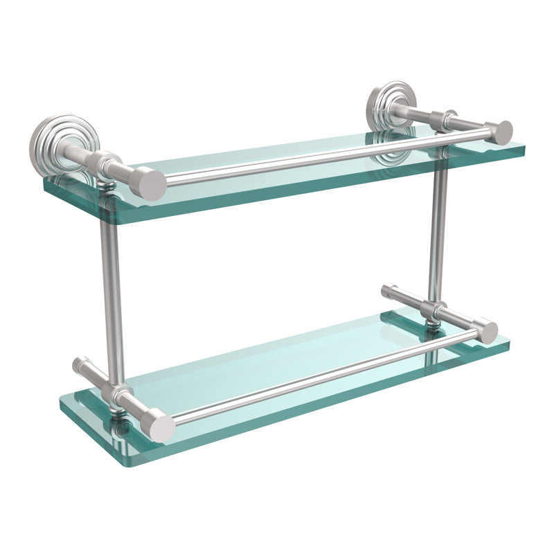 Beresford 2 Piece Tiered Shelf, Satin Chrome