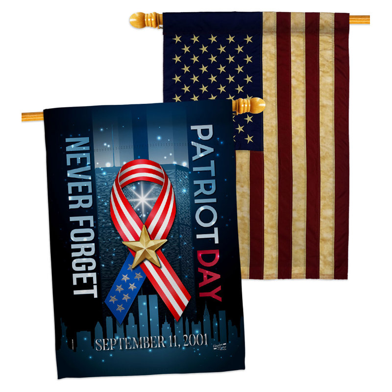 Drapeau de maison en polyester à 2 côtés 40 x 28 po