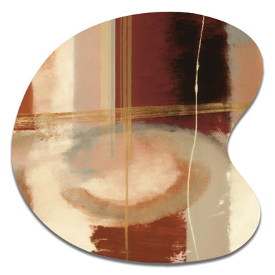 Chocolat, élémentaire VI, art mural asymétrique abstrait en métal