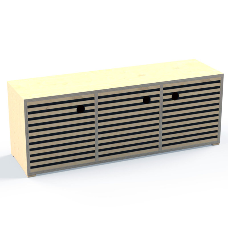 Aurelijus 3 - Door Rectangle Accent Cabinet, 17.72cm H x 47.25cm W x 12.6cm D