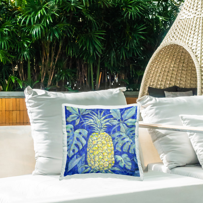 Coussin d'extérieur imprimé tropical Tropical