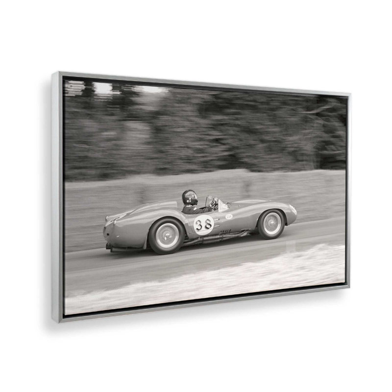 Miller -Speedline Classic Floater Frame Print on Canvas, Satin Black, 12.75" H x 18.75" W