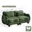Chenille  Loveseat (Green)