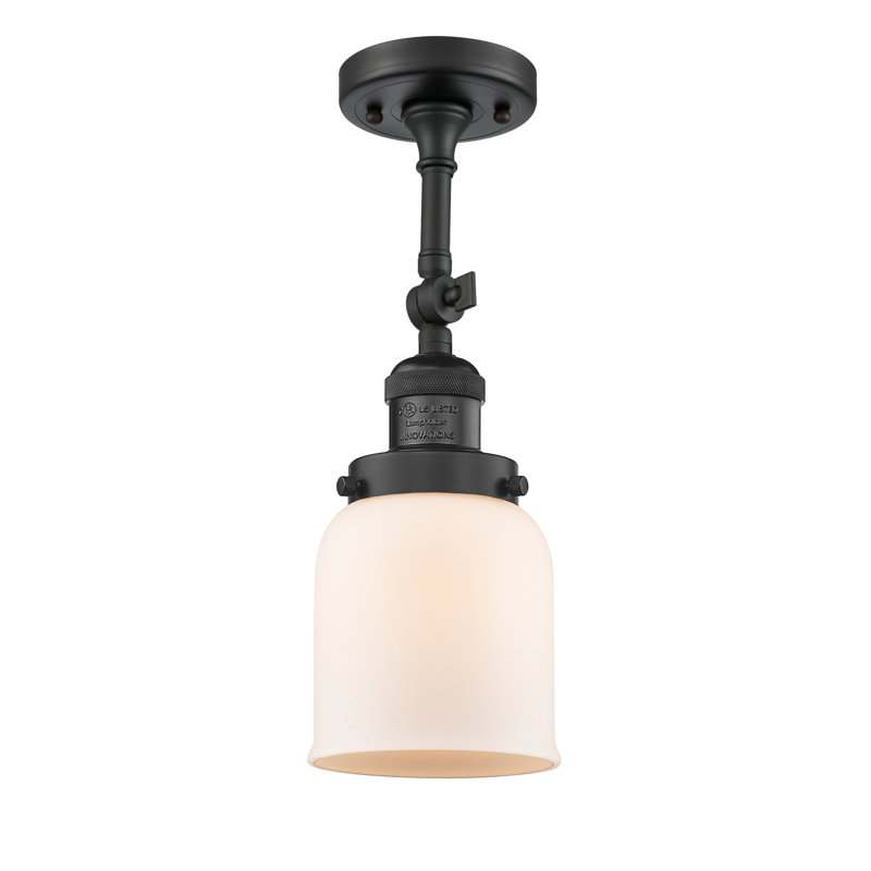 Applique murale 1 lumière 8 po Bell, Boîtier blanc mat, Noir mat, Ampoule non incluse