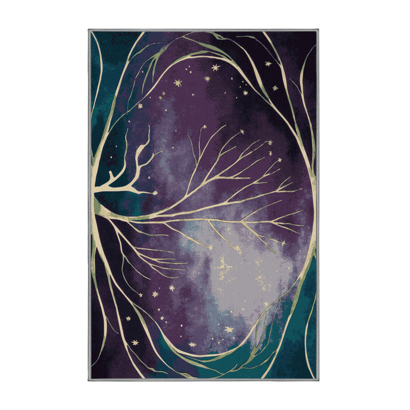 Blooming Nebula Rug, Rectangle 2' x 3'
