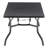 6 - Person Outdoor Dining Table With Powder Coated Steel Slat Top, 2.16" Umbrella Hole, Slip Pads, E Coating Frame, For Poolside, Backyard, Garden Relaxation In All Weather Black, Ideal Backyard