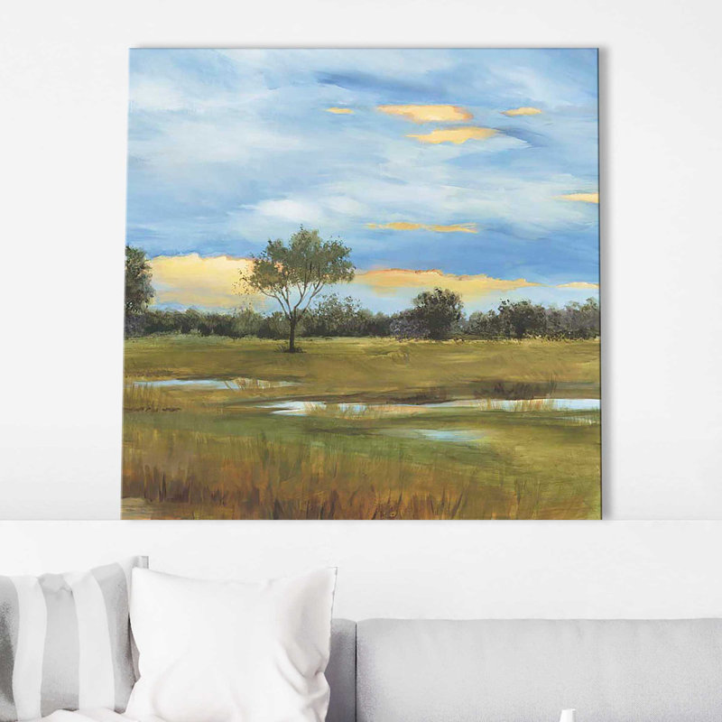 " Riverwalk II " by Liz Jardine, 36" H x 36" W x 1.5" D, Wrapped Canvas