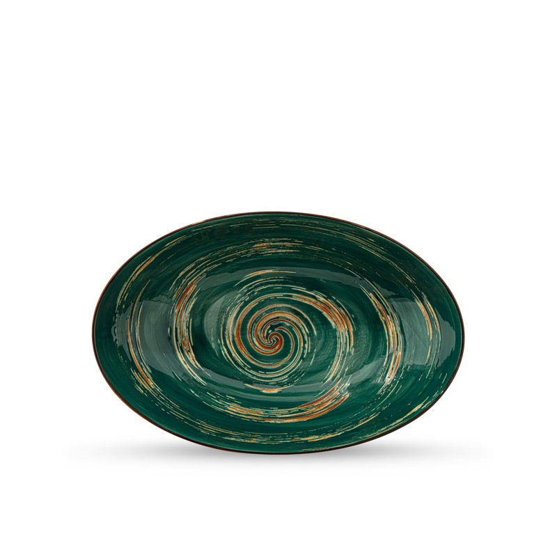 Wilmax Wilmax Colourboom China Porcelain Oval Bowl 30 X 19.5 X 7 Cm, Green
