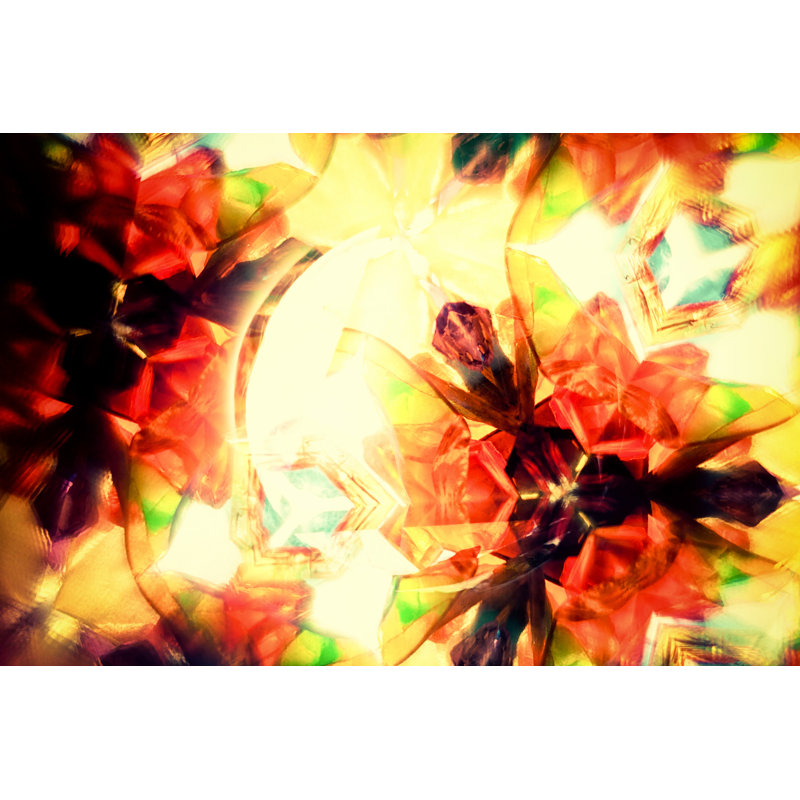 Vintage Kaleidoscope Pattern 1 Piece Wrapped Canvas Wall Art, 20cm H x 30cm W