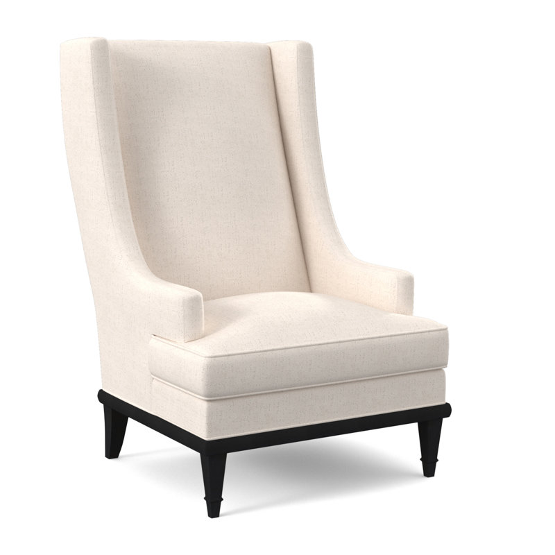 Fauteuil à oreilles 30 po Dublin, Ivoire de Venise, Espresso