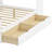 Twin L-shape Daybed With Plentiful Storage Areas, White Wooden Bed Study Desk & Bookcase Thoughtful Storage, Built-in-1528089860-1528089861