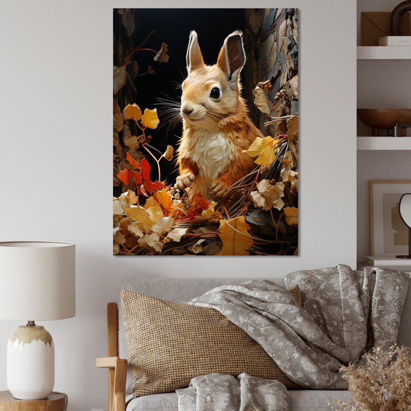 «Brown Squirrel Squirrels Sanctuary An», reproduction d'art sur toile, animaux, H 32 po x l 24 po x P 1 po, Toile tendue