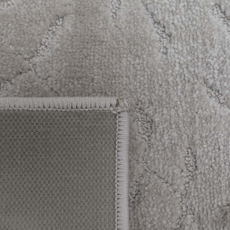 Tapis gris antidérapant à motif floral, Tapis de couloir 2 pi 2 po x 5 pi